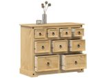 Cassettiera Durevole 101X45X82 Cm In Pino Massiccio - Cassettiere Octo5620167 2Parti
