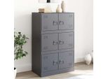 Maison Exclusive - Credenza Antracite 67X39X107 Cm Acciaio
