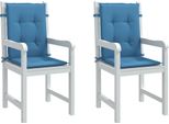 Eleganten-Stil Cuscini Per Schienale Basso 2 Pz. Tessuto Melange Blue 100X50X4 Cm - Cuscini Per Mobili Da Giardino Hommie4769981 1Pacco