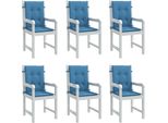 2025 Cuscini Per Schienale Basso Cloris 6 Pz. Tessuto Blu Melange 100X50X4 Cm - Cuscini Per Mobili Da Giardino Vendita1202235 1Pacco