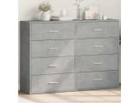 Maison Exclusive - Credenze 2 Pz Grigio Cemento 60X31X84 Cm In Legno Multistrato