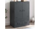 Stabli MöBel Vetrinetta A Ripiani Alti Antracite 67X39X95 Cm Acciaio - Cassettiere CC7052227 1Pacco