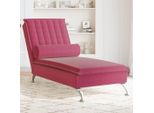 2025 Moderna Chaise Longue Da Massaggio Con Cuscino In Velluto Rosso Vino - Recamieren,Design 4473317 1Parcel
