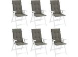 Cuscini Di Design Per Schienale Alto 6 Pz. Tessuto Melange Grigio Scuro 120X50X4 Cm - Cuscini Per Mobili Da Giardino 2025 Nuovo25916 1Pacco