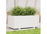 Eleganten-Stil Fioriera Bianca 110X60X49,5 Cm Pino Massiccio - Letti Hommie8672442 2Parti