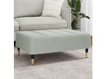Best MöBel Sgabello Grigio Chiaro 77X55X31 Cm In Velluto - Pouf CL5336302 1Pacco
