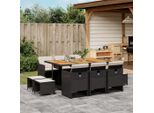 2025 Set Di Mobili Da Giardino Moderni Set Di Mobili Da Balcone Set Da Pranzo Da Giardino A 11 Pezzi Con Cuscini Nero Poly Rattan - Set Di Mobili Da Giardino,Design 6893037 4Parcel