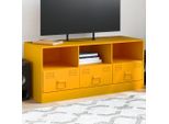 Maison Exclusive - Mobile Tv Giallo Senape 99X39X44 Cm Acciaio