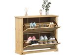 Bei Cloris Scarpiera 99X32X85 Cm Pino Massiccio - Portascarpe Nuovo4049053 1Pacco