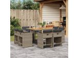 2025 Set Di Mobili Da Giardino Moderni Set Di Mobili Da Balcone Set Da Pranzo Da Giardino 9 Pezzi Con Cuscini Grey Poly Rattan - Set Di Mobili Da Giardino,Design 4766869 3Parcel