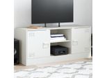 Maison Exclusive - Mobile Tv Bianco 99X39X44 Cm Acciaio