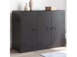Maison Exclusive - Credenza Nera 99X39X73 Cm Acciaio