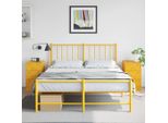 Bei Cloris Comodini 2 Pezzi Giallo Senape 34,5X39X62 Cm Acciaio - Comodini E Armadietti Nuovo6318834 1Pacco