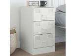 Maison Exclusive - Comodino Bianco 34,5X39X62 Cm Acciaio