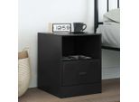 Pratico Comodino Nero 34,5X39X44 Cm In Acciaio - Comodini E Armadi ,Mobili Di Design 8030518 1Pacco