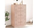 Maison Exclusive - Credenza Rosa 67X39X107 Cm Acciaio