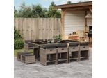 2025 Set Di Mobili Da Giardino Moderni Set Di Mobili Da Balcone Set Da Pranzo Da Giardino 13 Pezzi Con Cuscini Grey Poly Rattan - Set Di Mobili Da Giardino,Design 7768931 5Parcel