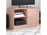 Maison Exclusive - Mobile Tv Rosa 67X39X44 Cm Acciaio