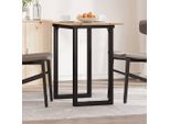 Maison Exclusive - Tavolo Da Pranzo Telaio A O 80X50X75 Cm Legno Pino E Acciaio