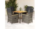Set Di Mobili Da Giardino In Stile Elegante Set Di Mobili Da Balcone Set Da Pranzo Da Giardino 5 Pezzi Con Cuscini Grey Poly Rattan - Set Di Mobili Da Giardino Hommie7812542 3Parcel