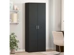 Bei Cloris Vetrinetta Credenza Nero 70X35X180 Cm Materiale A Base Di Legno - Cassettiere Nuovo2787836 2Parti