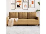 Divano A 3 Posti In Stile Elegante In Velluto Marrone 180 Cm - Divani Classici Hommie8235444 1Pacco