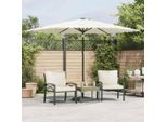 Bei Cloris Ombrellone Con Palo In Acciaio Bianco 288X288X225 Cm - Ombrelloni Nuovo5930275 1Pacco