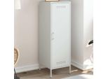 Stabli MöBel Vetrinetta Credenza Bianco 36X39X113 Cm Acciaio - Cassettiere CC3294433 1Pacco