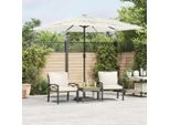 Ombrellone Di Design Con Palo In Acciaio Bianco 248X248X248 Cm - Sonnenschirme 2025 Neu5506653 1Pacco