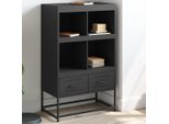 Best MöBel Vetrina Credenza Nero 68X39X111,5 Cm Acciaio - Cassettiere Cloris New7300579 1Pacco