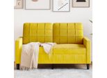Stabli Mobili Divano 2 Posti Giallo 120 Cm In Velluto - Divani Classici CC7667540 1Pacco