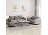 Best MöBel Set Divano 3 Pezzi Con Cuscini Tessuto Taupe - Classic Sofas Cloris New7790357 3Parcel