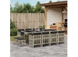 2025 Cloris Set Di Mobili Da Giardino Set Di Mobili Da Balcone 13 Pezzi Set Da Pranzo Da Giardino Con Cuscini Grigio Chiaro Poly Rattan - Set Di Mobili Da Giardino Sale1153126 5Parcel