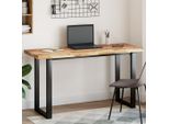 Stabli MöBel Piano Tavolo Rettangolare 160X50X4 Cm In Legno Massiccio Di Acacia - Piani Tavolo CC6574421 1Parte