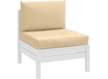 Pratici Cuscini Per Pallet 2 Pezzi In Tessuto Beige Melange - Cuscini Per Mobili Da Giardino ,Mobili Di Design 1184401 1Pacco