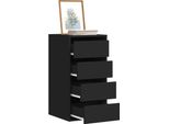 Cassettiera Design Nero 40X41X76 Cm In Legno - Cassettiere 2025 Nuovo3397419 1Pacco
