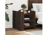 Maison Exclusive - Comodino Effetto Rovere Marrone 45X50X50 Cm Materiale Ligneo
