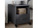 2025 Comodino Moderno Antracite 36X39X43,5 Cm Acciaio - Comodini E Armadi,Design 8426915 1Pacco