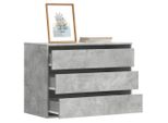 2025 Cassettiera Moderna Grigio Cemento 80X41X58 Cm Materiale Legno - Cassettiere,Design 1907942 1Pacco