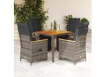 Set Di Mobili Da Giardino Di Design Set Di Mobili Da Balcone 5 Pezzi Bistrot Da Giardino Con Cuscini Grey Poly Rattan - Set Di Mobili Da Giardino 2025 Neu3249304 3Parcel