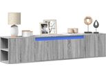 Mobile Tv A Parete In Stile Elegante Con Illuminazione A Led Grigio Sonoma 180X31X39,5 Cm - Mobili Tv Hommie2320996 2Parcel