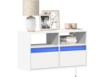 Maison Exclusive - Mobile Tv Con Illuminazione A Led Bianco 80X31X45 Cm
