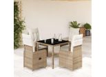 Stabli MöBel Set Di Mobili Da Giardino Set Di Mobili Da Balcone Set Di 5 Pezzi Da Giardino Bistrot Con Cuscini Beige Poly Rattan - Set Di Mobili Da Giardino CC8814724 3Parcel