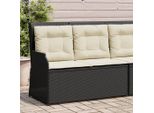 2025 Cloris Panca Da Giardino Regolabile Con Cuscini Nero Poly Rattan - Divani Da Giardino Vendita4059407 1Parte