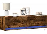 Best MöBel Mobile Tv A Parete Con Illuminazione A Led Rovere Fumé 140X31X38 Cm - Mobili Tv CL3695445 1Pacco