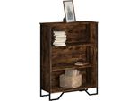 Design New Bookcase Smoked Oak 80X31X106 Cm Materiale A Base Di Legno - Librerie Furniture2025 CHY8631751 1Parcel