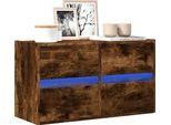 Design Nuovo Mobile Tv A Parete Con Illuminazione Led In Rovere Fumé 80X31X45 Cm - Mobili Tv MöBel2025 CHY3792143 1Pacco