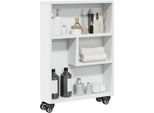 Maison Exclusive - Carrello Portaoggetti Stretto Bianco 48X13X68 Cm Materiale Ligneo
