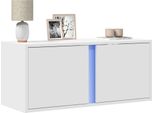 Maison Exclusive - Mobile Tv Con Illuminazione Led Bianco 80X31X35 Cm