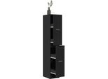 Pratica Vetrinetta Da Esposizione Mobile Speziale Nero 30X41X174,5 Cm Legno Composito - Cassettiere ,Mobili Di Design 3130429 2Pacchi